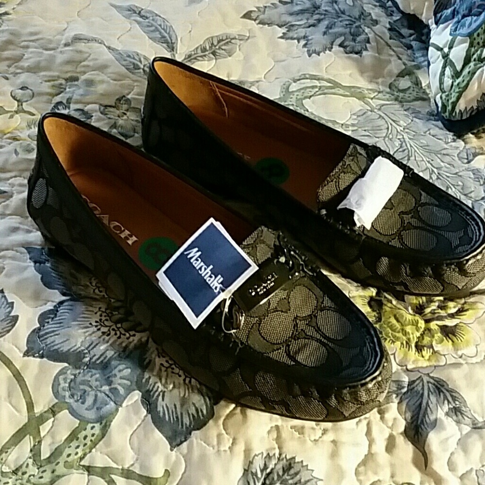 Coach Black Grey Loafers